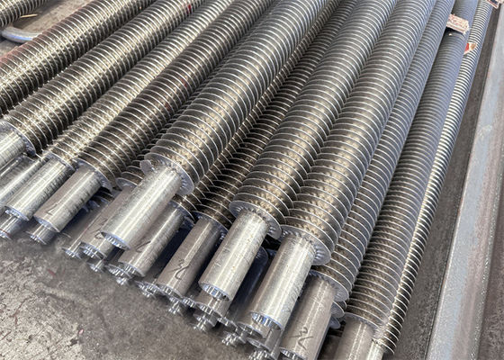 25 Meter Horizontal Boiler Fin Tube Bank Solid Sprial Finned