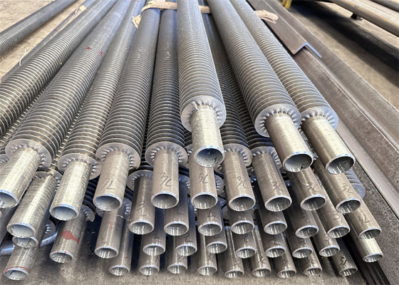 25 Meter Horizontal Boiler Fin Tube Bank Solid Sprial Finned